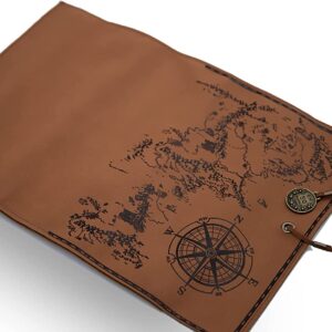 Dragon Treasure map for Vintage Decor with Gifted Dragon Head Vintage Jewelry Ring, Treasure map for Treasure Chest, Pirate Party Decorations