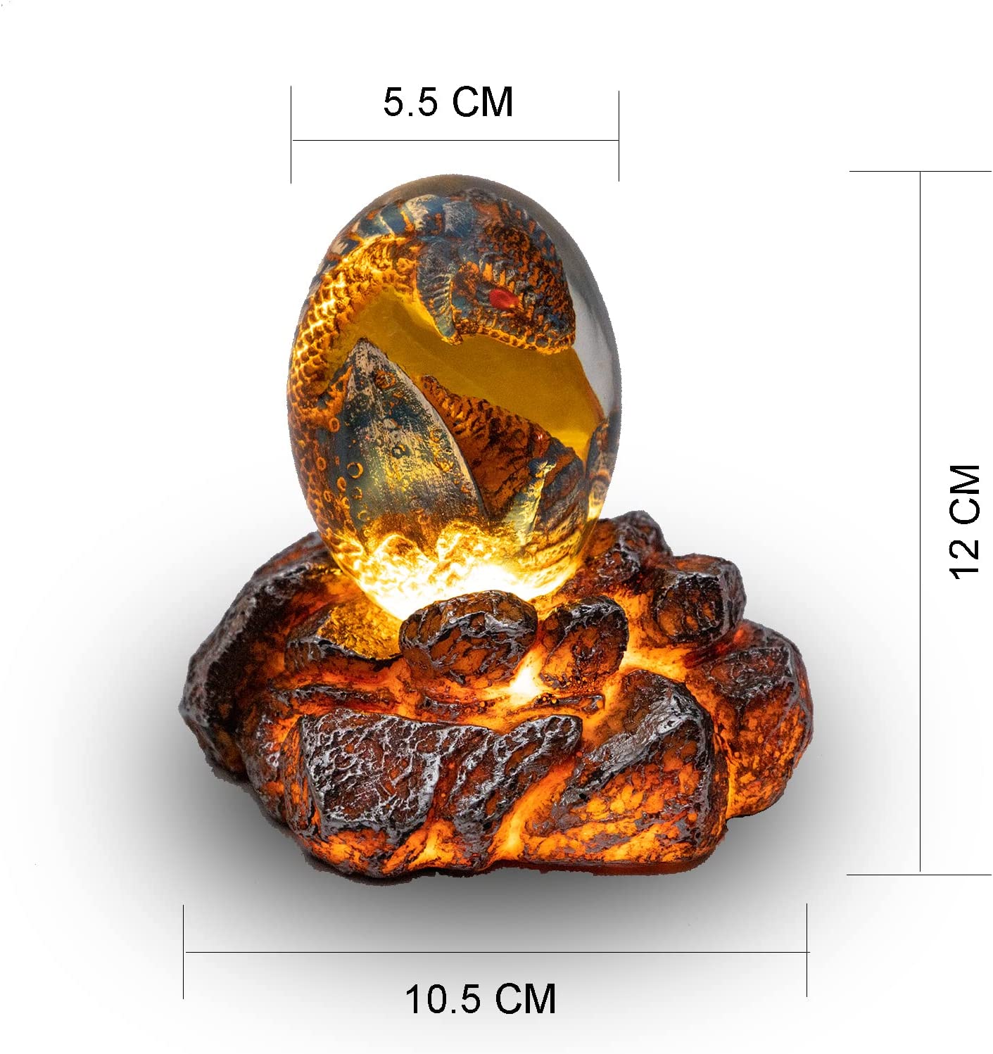 Lava Dragon Egg with Stand,Ancient Dragon Map,Dragon Letter and Rustic Leather Pouch in a Vintage Wooden Box - Image 10