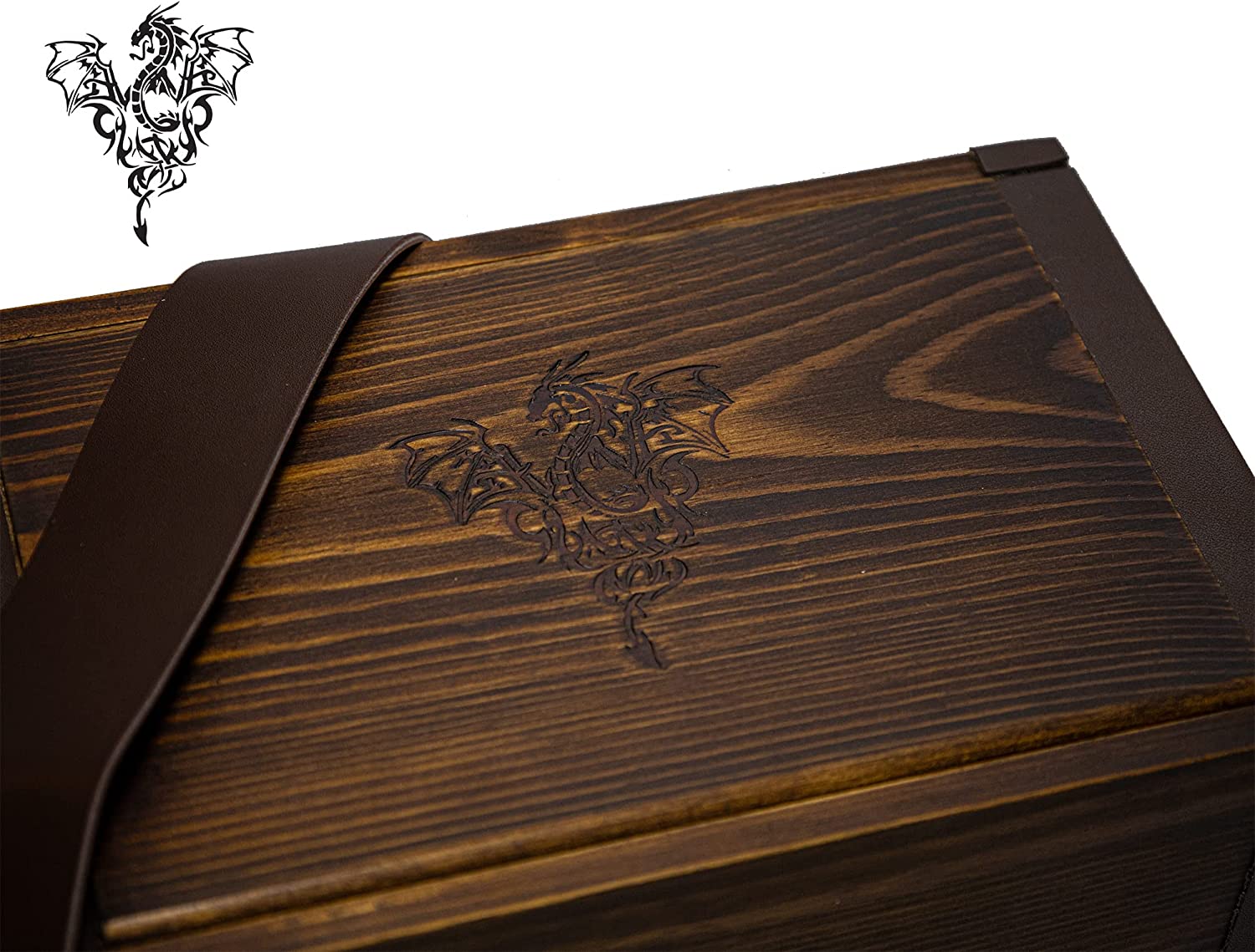 Lava Dragon Egg with Stand,Ancient Dragon Map,Dragon Letter and Rustic Leather Pouch in a Vintage Wooden Box - Image 7